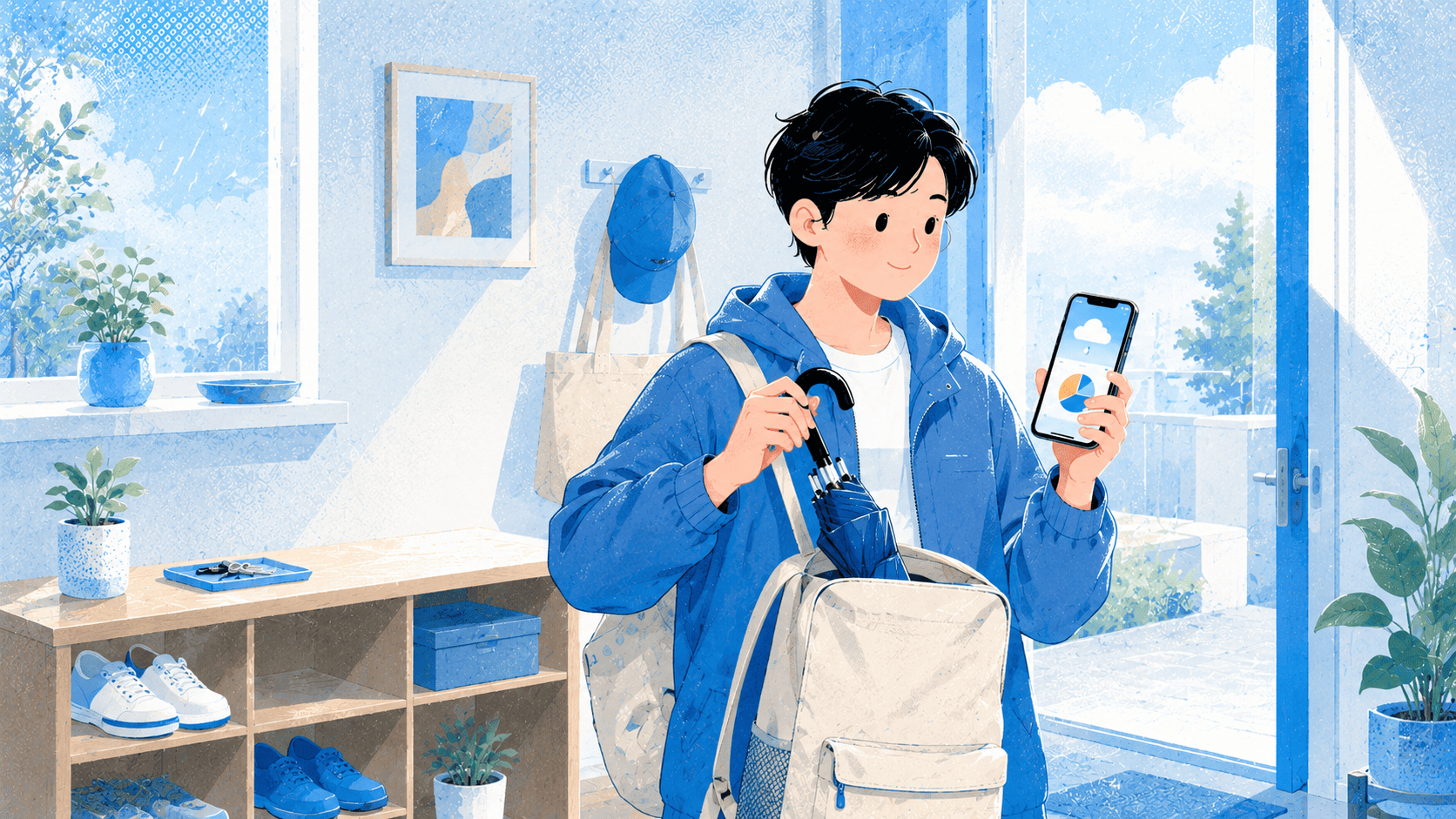 【今天沒有下雨，為什麼還帶傘？】